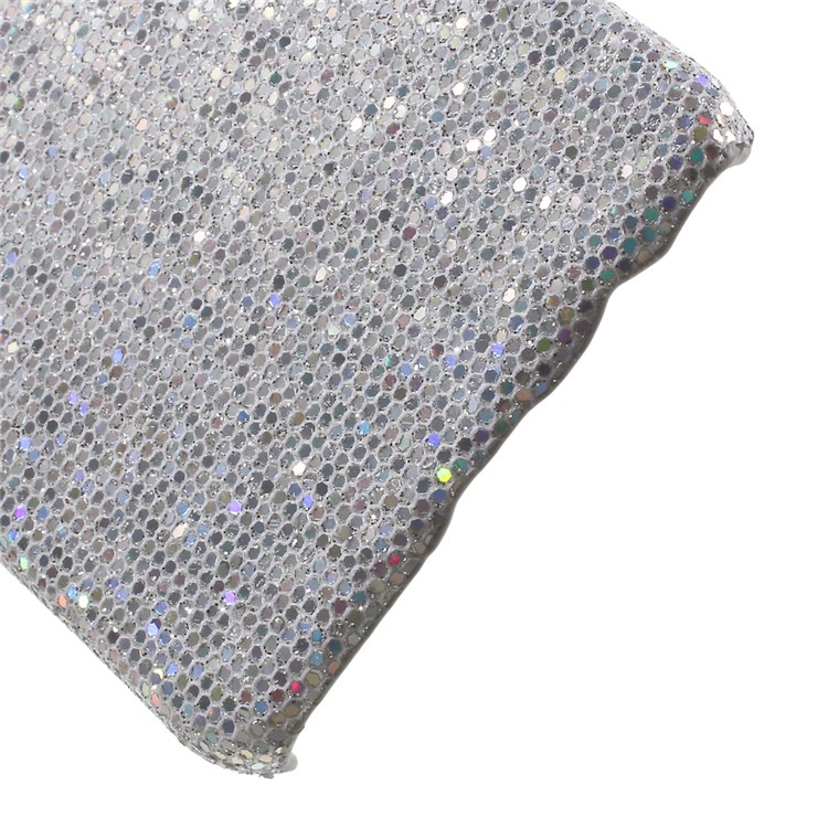 Glitter Sequins Leather Coated PC Case for Samsung Galaxy A3 SM-A310F (2016) - Silver-4