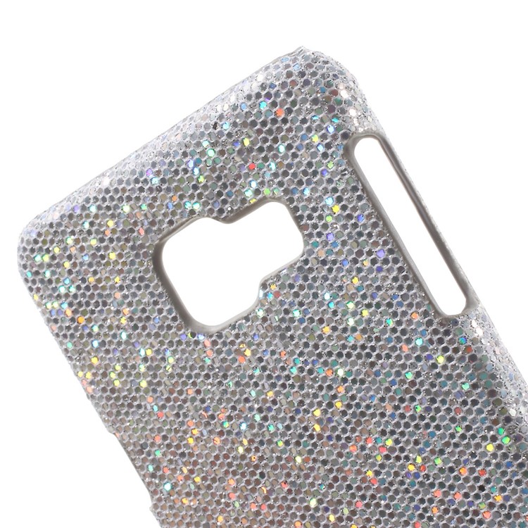Glitter Sequins Leather Coated PC Case for Samsung Galaxy A3 SM-A310F (2016) - Silver-5