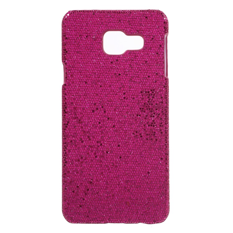 Glitter Sequins Leather Coated PC Shell for Samsung Galaxy A3 SM-A310F (2016) - Rose-1