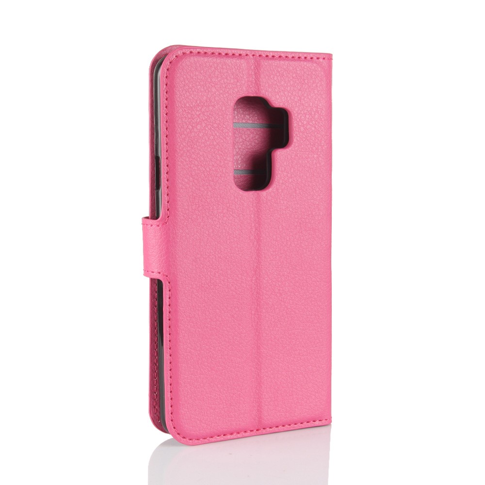 Litchi Skin Wallet Leather Stand Case for Samsung Galaxy S9+ G965 - Rose-6