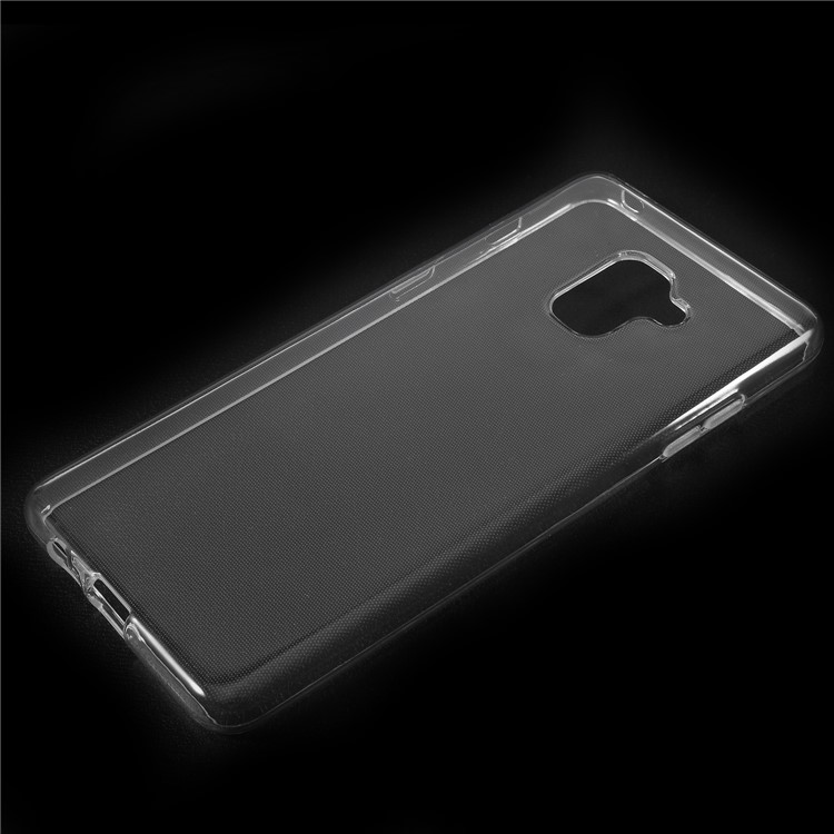 For Samsung Galaxy A8+ (2018) Clear TPU Case with Non-slip Inner - Transparent-1