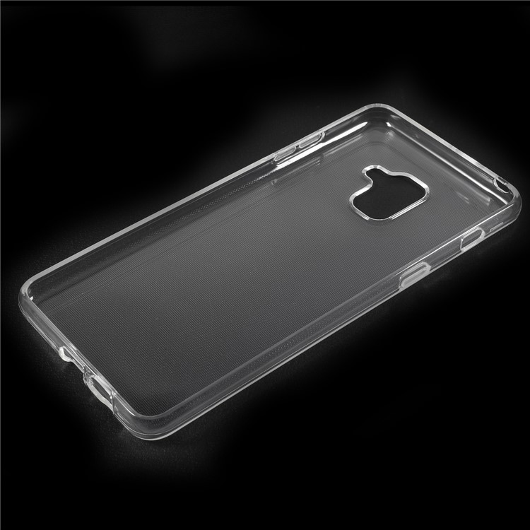 For Samsung Galaxy A8+ (2018) Clear TPU Case with Non-slip Inner - Transparent-2
