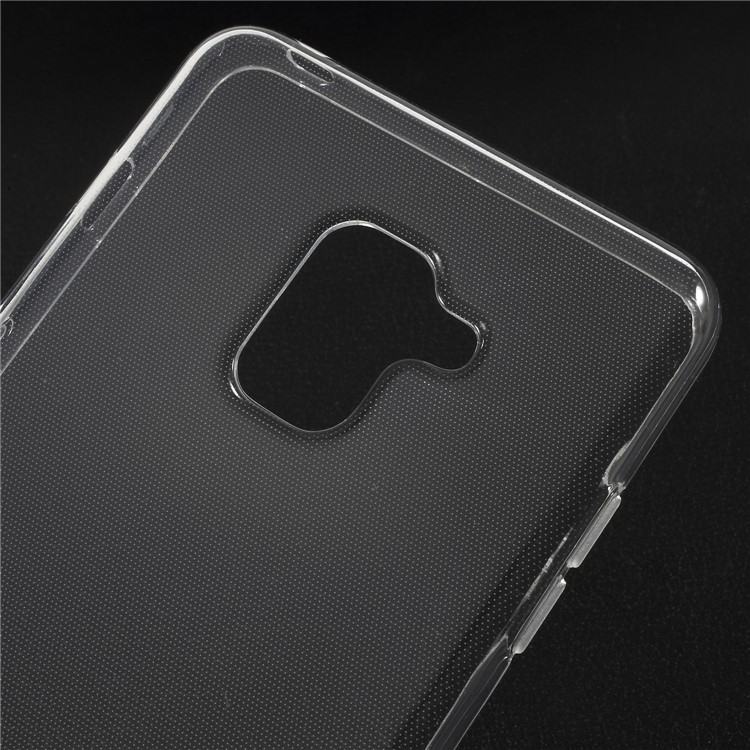 For Samsung Galaxy A8+ (2018) Clear TPU Case with Non-slip Inner - Transparent-3