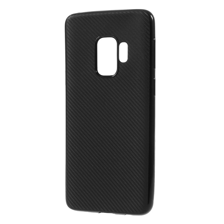 Carbon Fiber Texture Soft TPU Protective Case for Samsung Galaxy S9 - Black-2