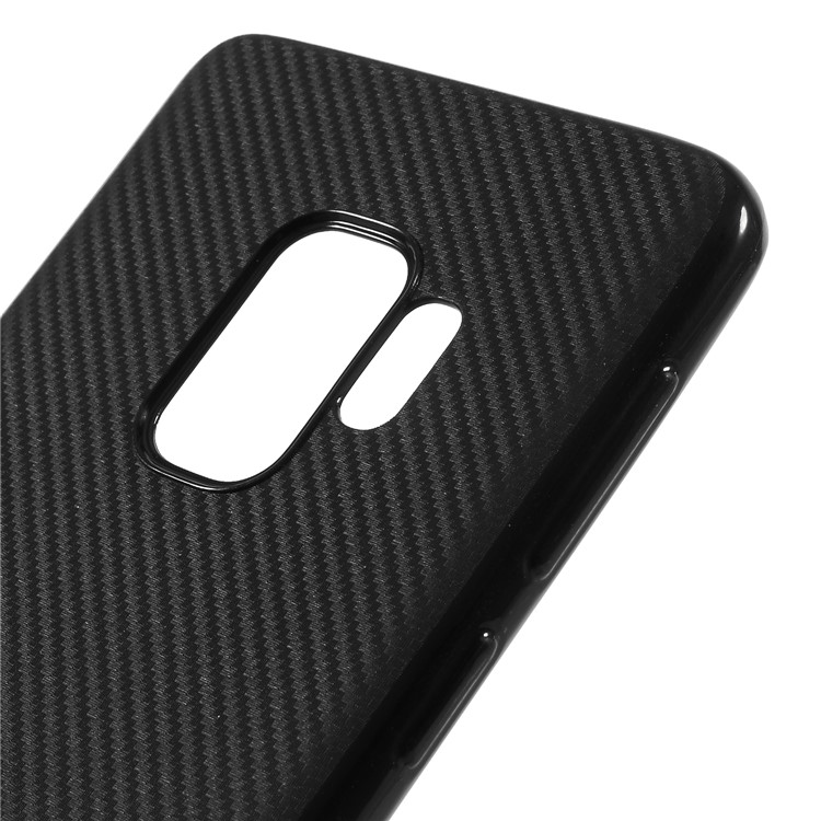 Carbon Fiber Texture Soft TPU Protective Case for Samsung Galaxy S9 - Black-4