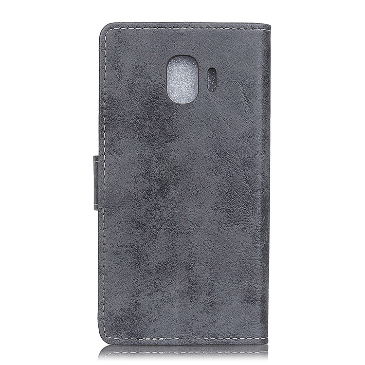 Vintage Style Wallet Leather Mobile Phone Case for Samsung Galaxy J2 Pro 2018 - Grey-2