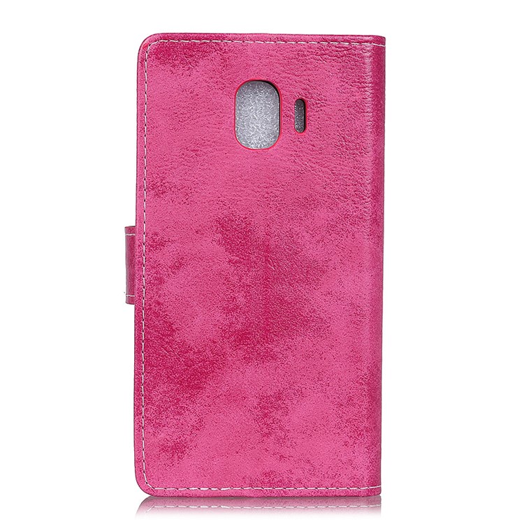 Vintage Style Wallet Leather Mobile Cover for Samsung Galaxy J2 Pro 2018 - Rose-2
