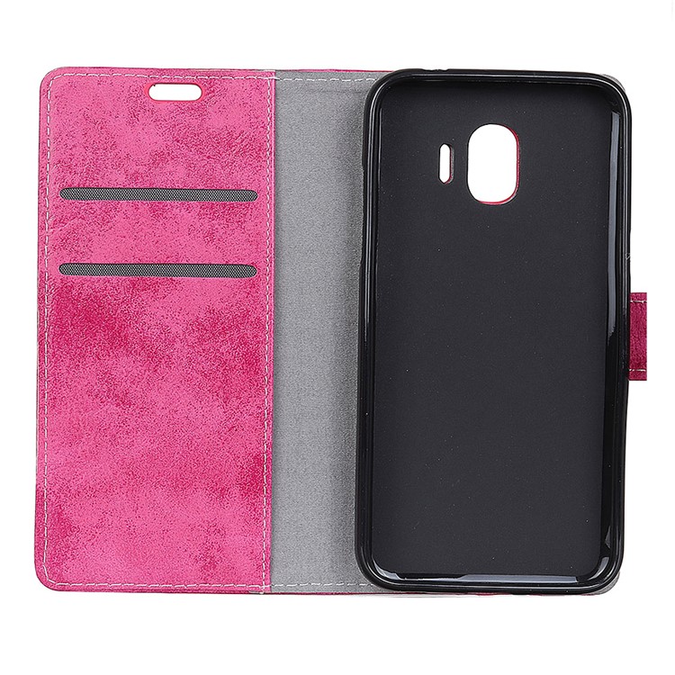 Vintage Style Wallet Leather Mobile Cover for Samsung Galaxy J2 Pro 2018 - Rose-5