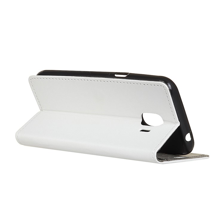 Flip Leather Wallet Stand Protective Cover for Samsung Galaxy J2 Pro 2018 - White-4