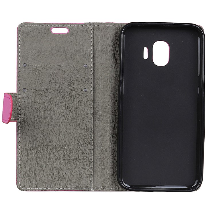 Wallet Stand Leather Mobile Phone Case for Samsung Galaxy J2 Pro 2018 - Rose-3