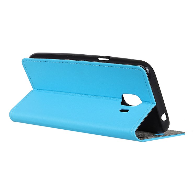 Wallet Stand Leather Mobile Phone Cover for Samsung Galaxy J2 Pro 2018 - Blue-4