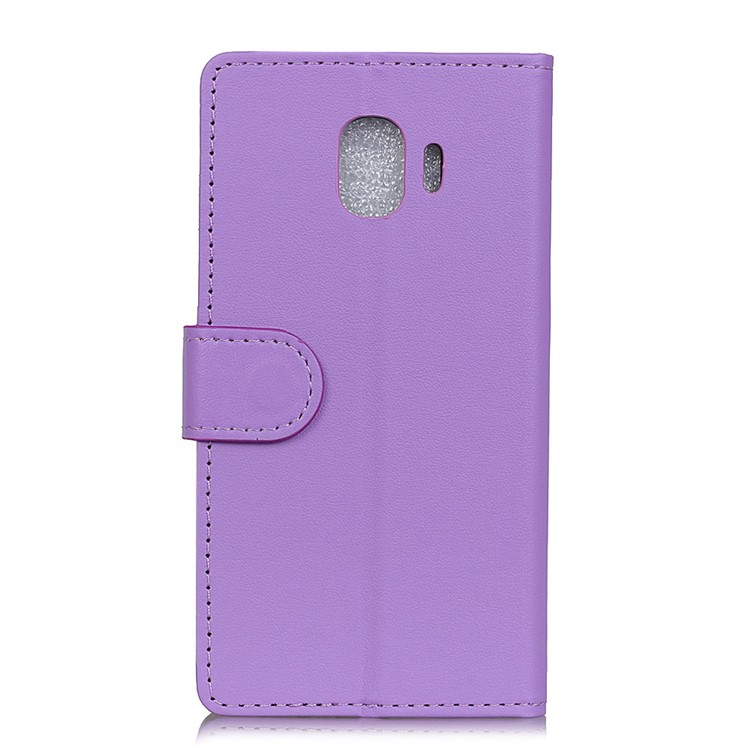 Flip Leather Wallet Stand Protective Cover Case for Samsung Galaxy J2 Pro 2018 - Purple-2