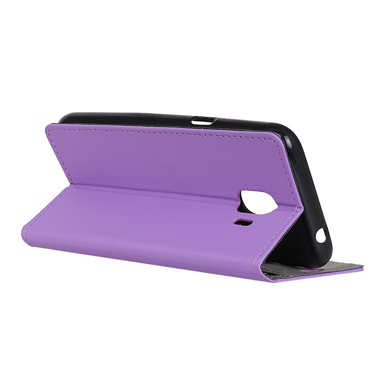 Flip Leather Wallet Stand Protective Cover Case for Samsung Galaxy J2 Pro 2018 - Purple-4
