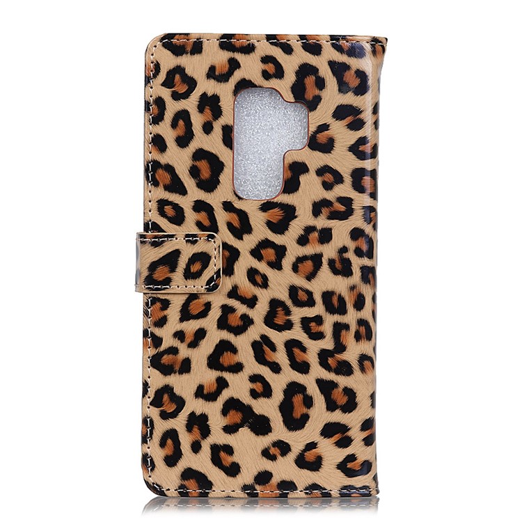 Leopard Texture Leather Wallet Stand Phone Case for Samsung Galaxy S9+-2