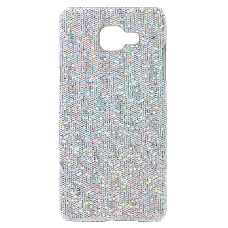 Glitter Sequins Leather Skin Hard Case for Samsung Galaxy A5 SM-A510F (2016) - Silver-1