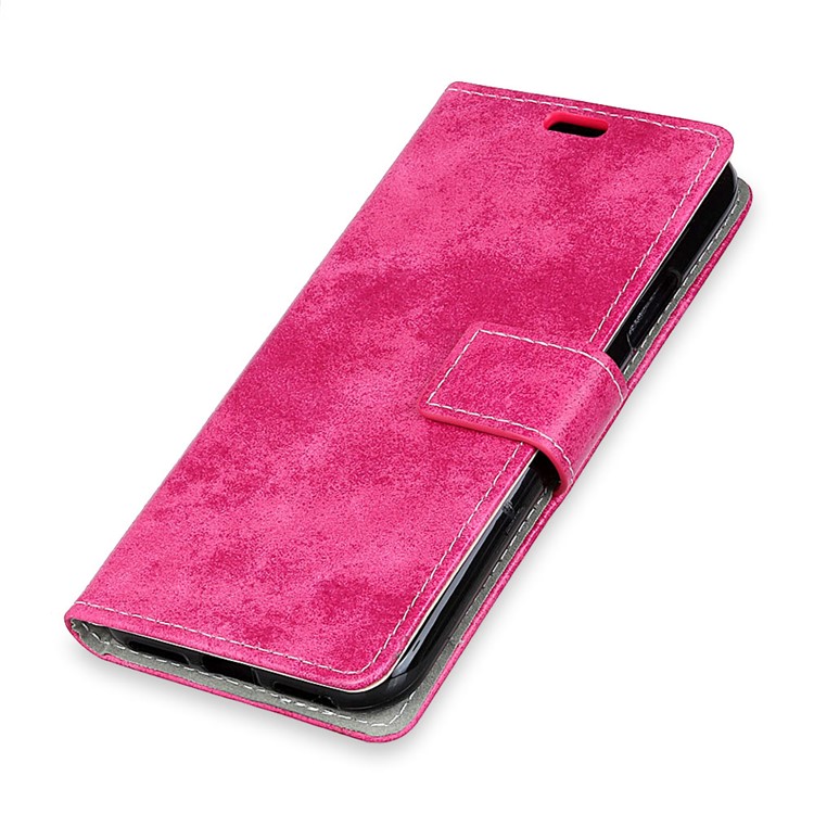 Vintage Style Wallet Leather Stand Protective Cover for Samsung Galaxy S9 Plus - Rose-3