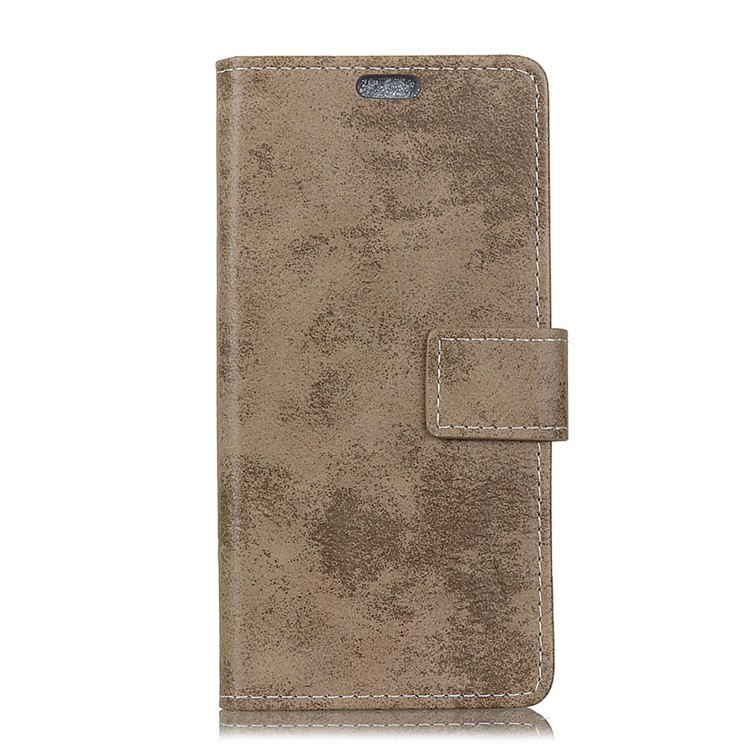 

Vintage Style Wallet Leather Stand Mobile Case for Samsung Galaxy S9 Plus G965 - Khaki