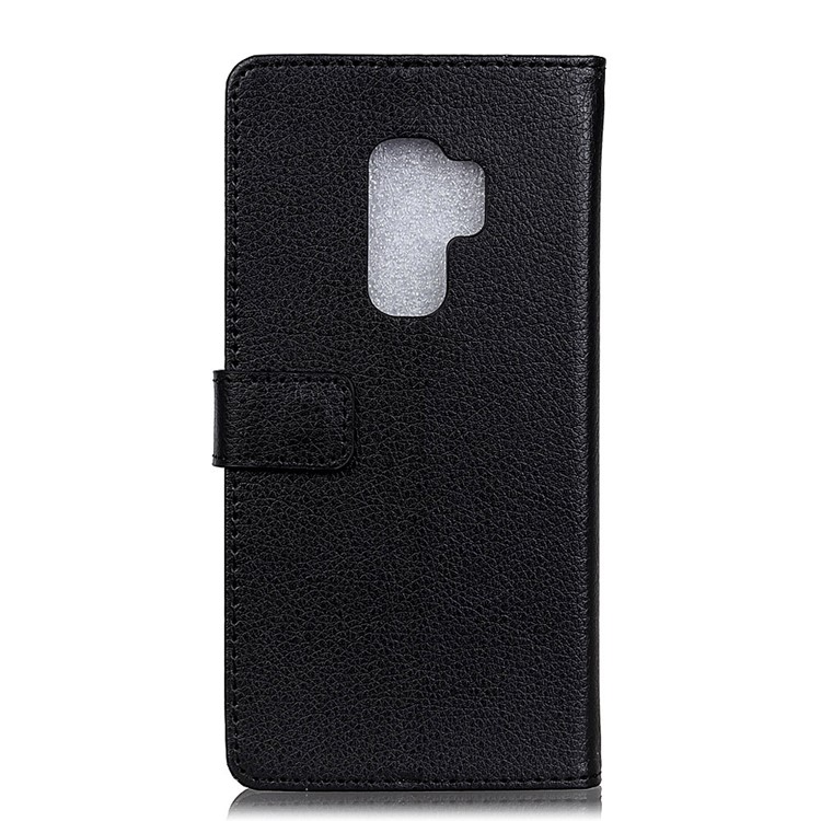 Litchi Skin Wallet Leather Stand Case for Samsung Galaxy S9+ G965 - Black-2