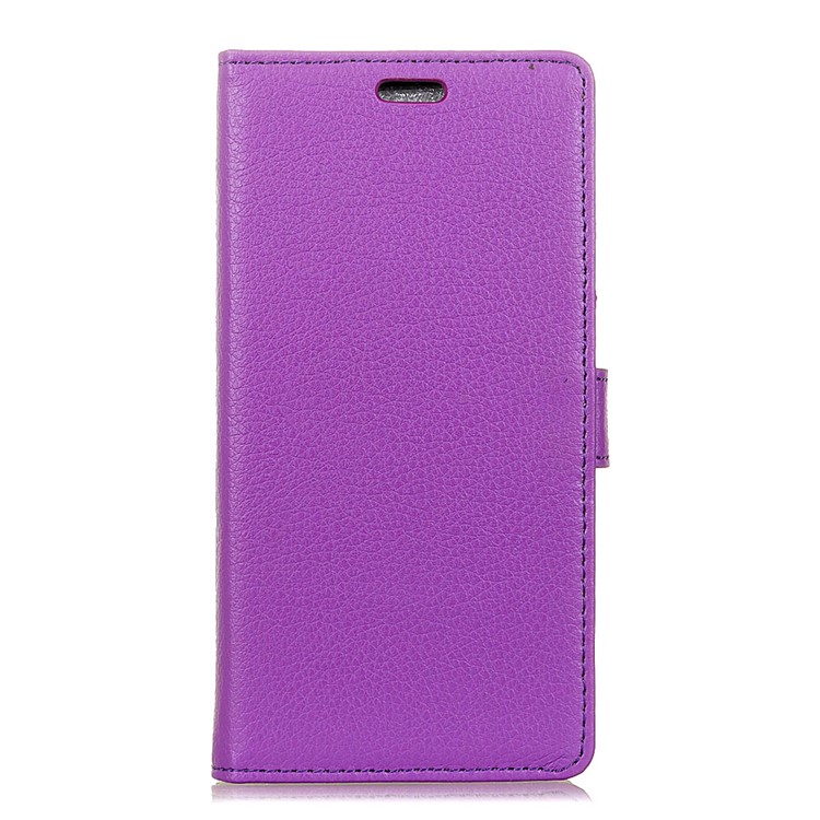 Litchi Skin Wallet Leather Protection Case for Samsung Galaxy S9+ G965 - Purple-1