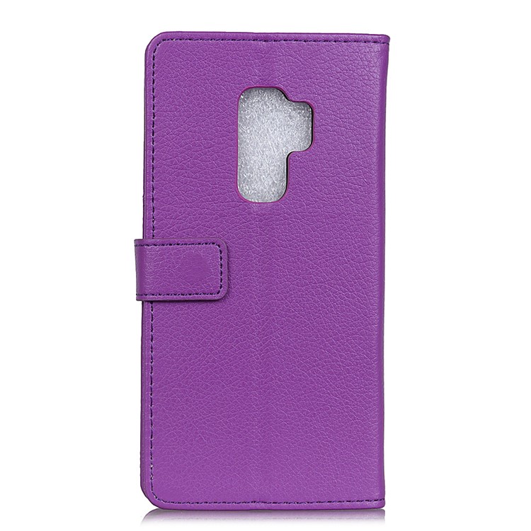 Litchi Skin Wallet Leather Protection Case for Samsung Galaxy S9+ G965 - Purple-2