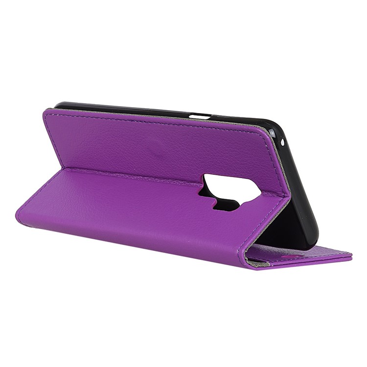 Litchi Skin Wallet Leather Protection Case for Samsung Galaxy S9+ G965 - Purple-5