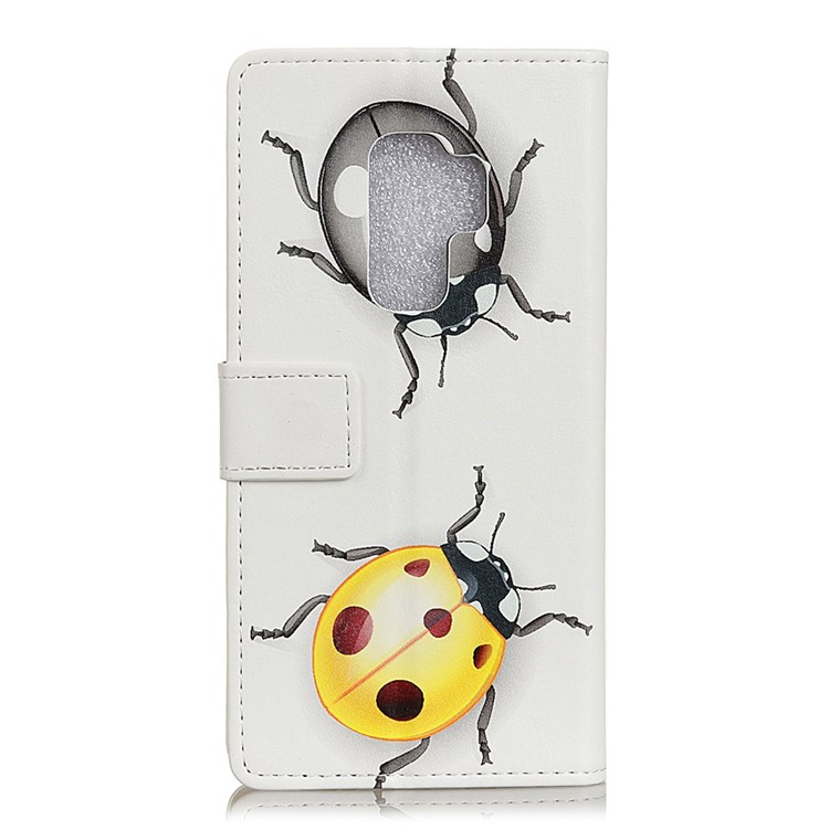 Pattern Printing PU Leather Wallet Case for Samsung Galaxy S9 Plus G965 - Colorful Ladybirds-3