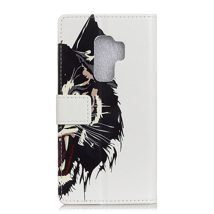 Pattern Printing PU Leather Wallet Case for Samsung Galaxy S9 Plus - Fierce Tiger-3