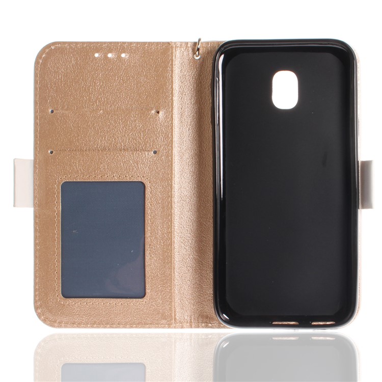 Butterfly Pattern Leather Wallet Case for Samsung Galaxy J3 Pro (2017) / J3 (2017) EU Version - White-11