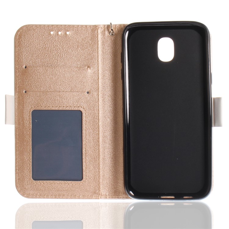 Butterfly Pattern Leather Wallet Cover for Samsung Galaxy J5 Pro (2017) / J5 (2017) EU Version - White-11