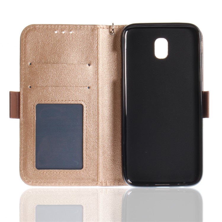 Butterfly Pattern Leather Wallet Flip Cover for Samsung Galaxy J5 Pro (2017) / J5 (2017) EU Version - Brown-11