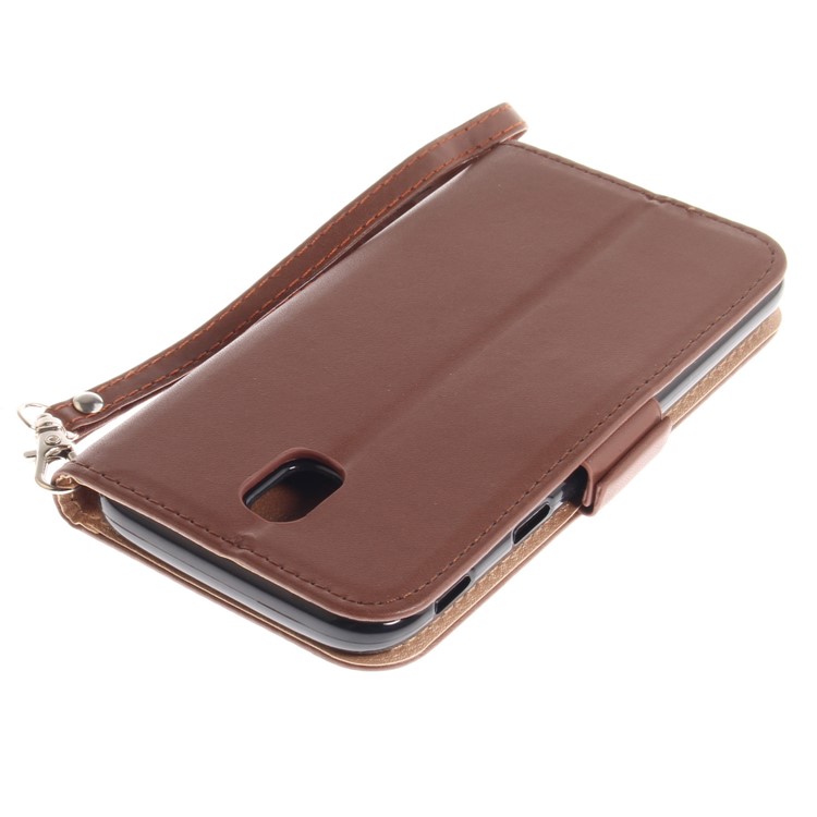 Butterfly Pattern Leather Wallet Flip Cover for Samsung Galaxy J5 Pro (2017) / J5 (2017) EU Version - Brown-7