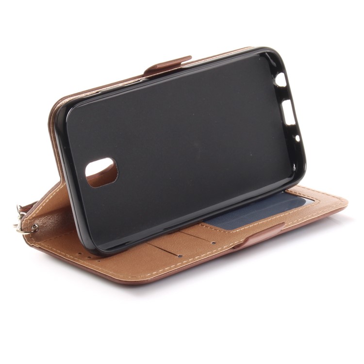 Butterfly Pattern Leather Wallet Flip Cover for Samsung Galaxy J5 Pro (2017) / J5 (2017) EU Version - Brown-8