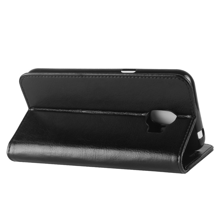For Samsung Galaxy J2 Pro 2018 Crazy Horse PU Leather Mobile Phone Case - Black-6