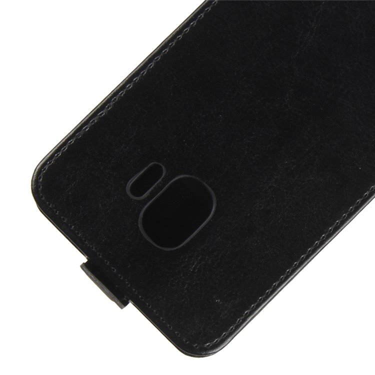 Crazy Horse Vertical Leather Card Holder Case for Samsung Galaxy J2 Pro 2018 - Black-2