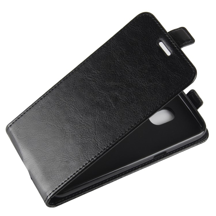 Crazy Horse Vertical Leather Card Holder Case for Samsung Galaxy J2 Pro 2018 - Black-3
