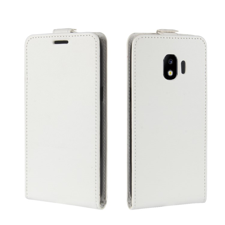 Crazy Horse Vertical Leather Card Holder Cover for Samsung Galaxy J2 Pro 2018 - White-4