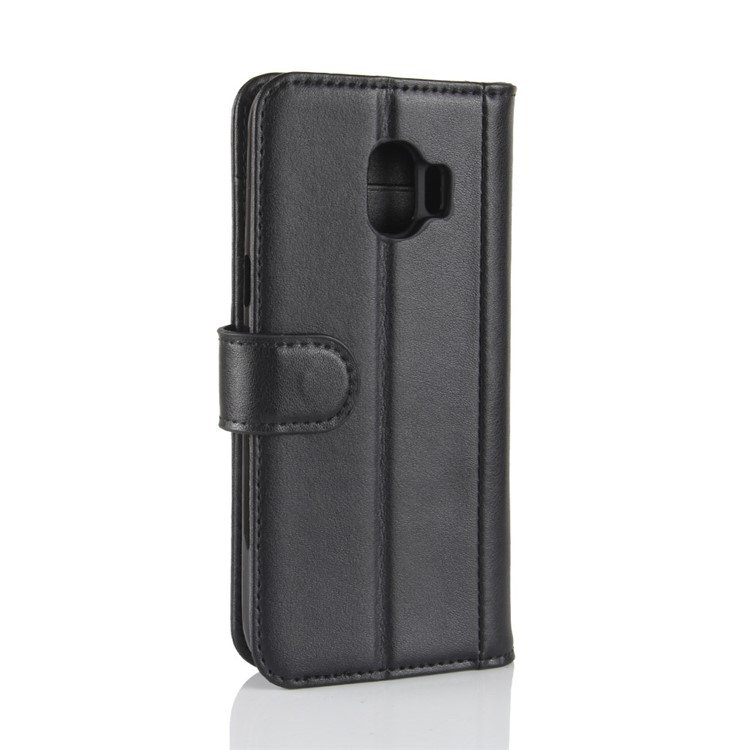 Split Leather Magnetic Wallet Phone Shell with Stand for Samsung Galaxy J2 Pro 2018 - Black-7