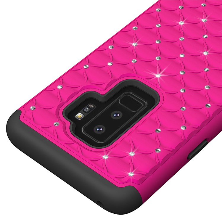 Starry Sky Rhinestones PC + TPU Hybrid Case for Samsung Galaxy S9 Plus - Rose-4
