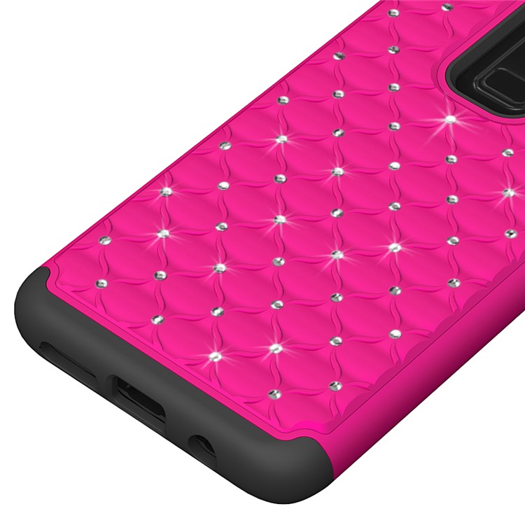 Starry Sky Rhinestones PC + TPU Hybrid Case for Samsung Galaxy S9 Plus - Rose-5