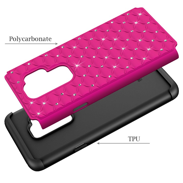 Starry Sky Rhinestones PC + TPU Hybrid Case for Samsung Galaxy S9 Plus - Rose-6
