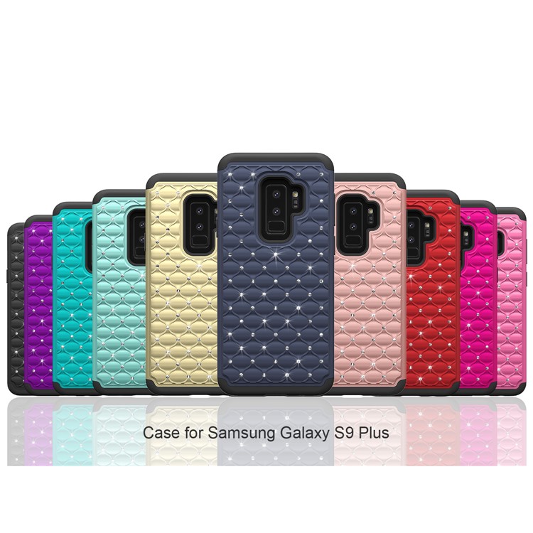 Starry Sky Rhinestones PC + TPU Hybrid Case for Samsung Galaxy S9 Plus - Rose-7