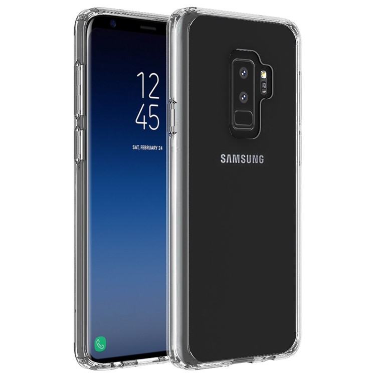 Crystal Clear Acrylic + Flexible TPU Hybrid Phone Case for Samsung Galaxy S9 Plus - Transparent-4