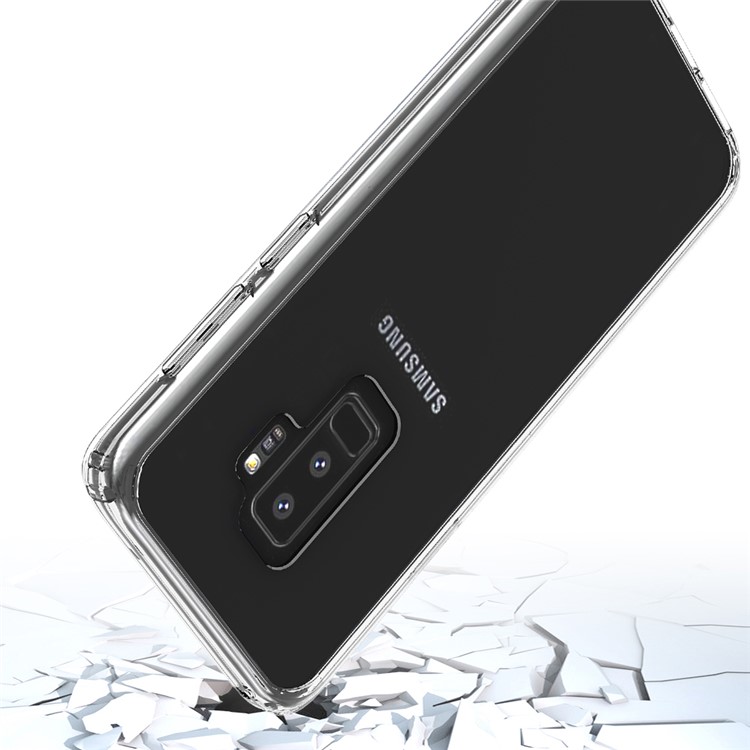 Crystal Clear Acrylic + Flexible TPU Hybrid Phone Case for Samsung Galaxy S9 Plus - Transparent-6