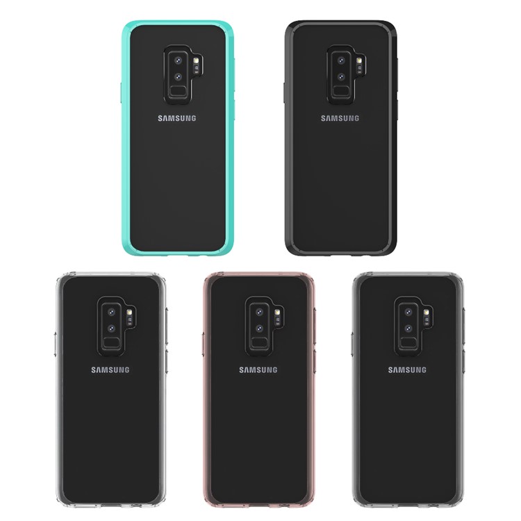 Crystal Clear Acrylic + Flexible TPU Hybrid Phone Case for Samsung Galaxy S9 Plus - Transparent-9