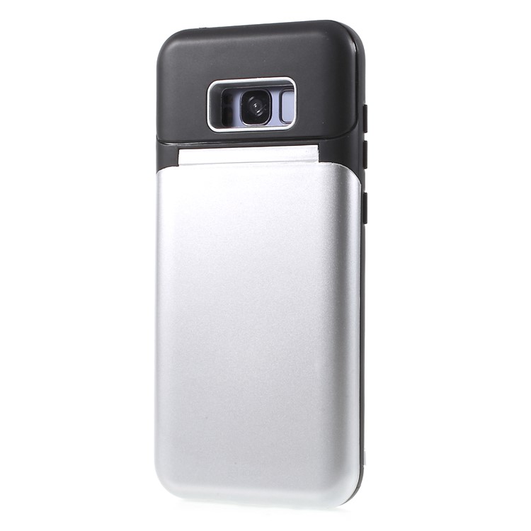 ROAR KOREA PC TPU Combo Protection Mirror Cover with Kickstand for Samsung Galaxy S8 Plus G955 - White-3