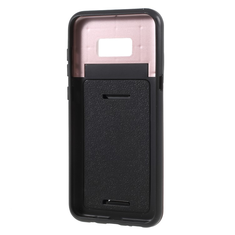 ROAR PC+TPU Hybrid Protective Mirror Cover Accessory with Kickstand for Samsung Galaxy S8 Plus G955 - Pink-5