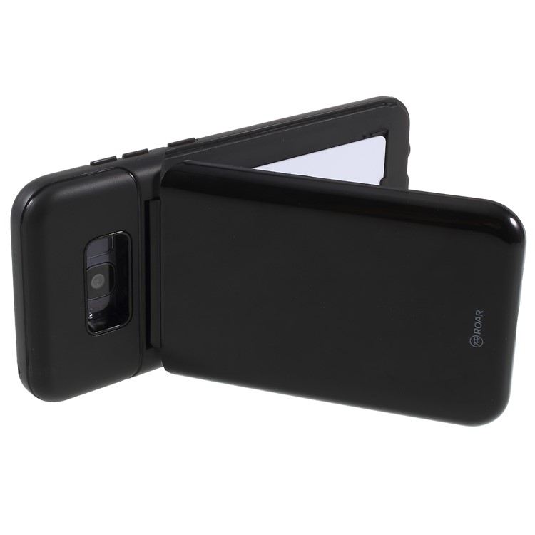 ROAR KOREA PC TPU Combo Protective Mirror Case with Kickstand for Samsung Galaxy S8 G950 - Black-6