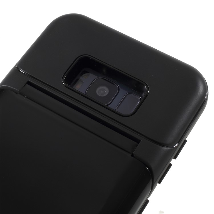 ROAR KOREA PC TPU Combo Protective Mirror Case with Kickstand for Samsung Galaxy S8 G950 - Black-7
