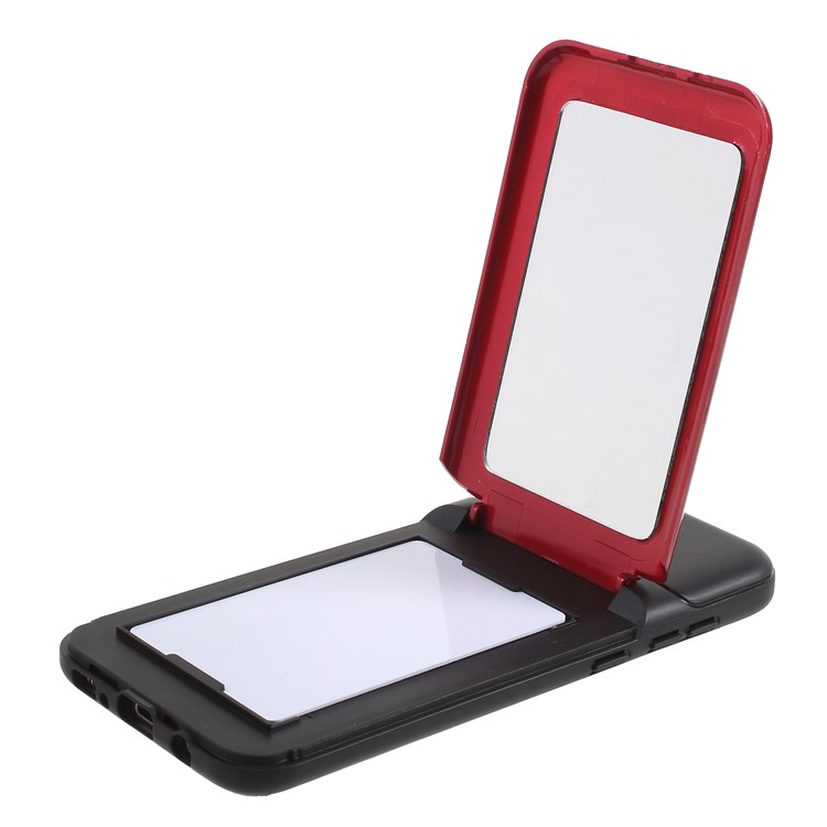 ROAR KOREA PC+TPU Protective Mirror Phone Cover Case with Kicktand for Samsung Galaxy S8 G950 - Red-4