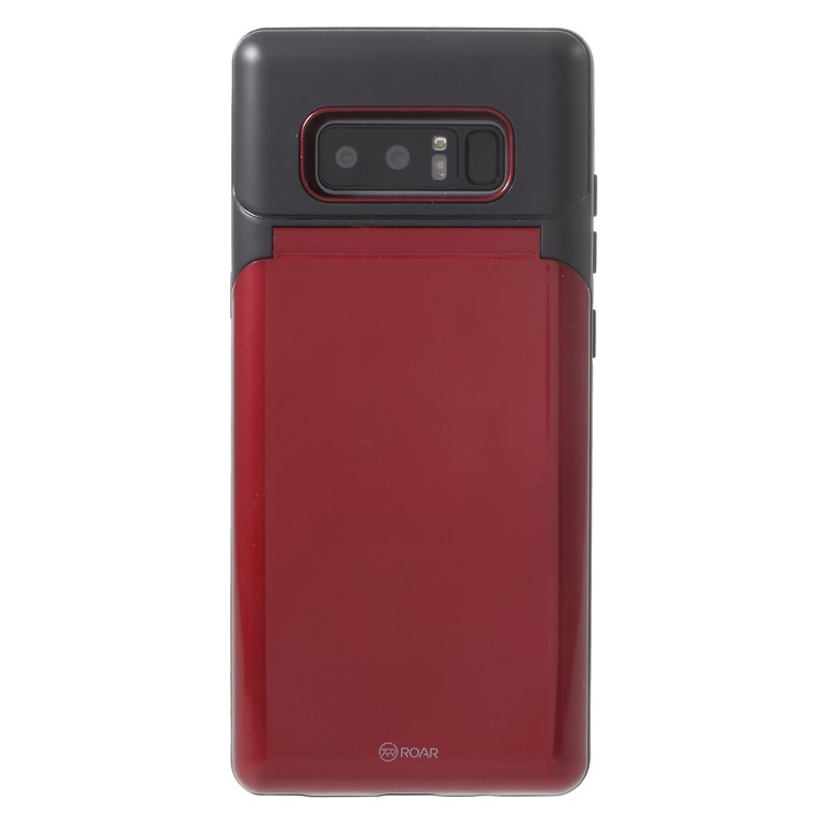 ROAR KOREA PC + TPU Protective Mirror Case with Kickstand for Samsung Galaxy Note 8 SM-N950 - Red-3